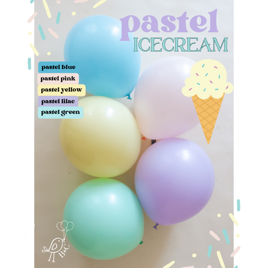 Pastel Icecream Balloon Garland