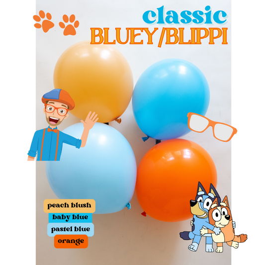 Classic Bluey OR Blippi Balloon Garland