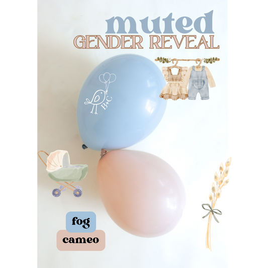 Muted Gender Reveal Balloon Garland